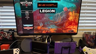 ONEXGPU Legion Go The Witcher 3 1440p and 4k FSR 2 External Monitor Gameplay