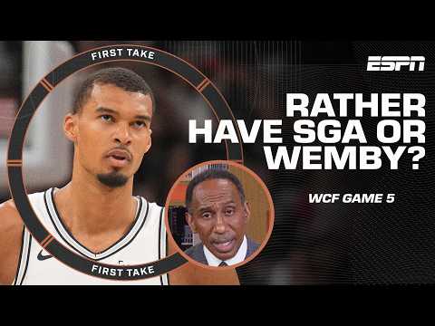 Stephen A. would rather have SGA than Wemby in Game 5 of the WCF 👀 | First Take