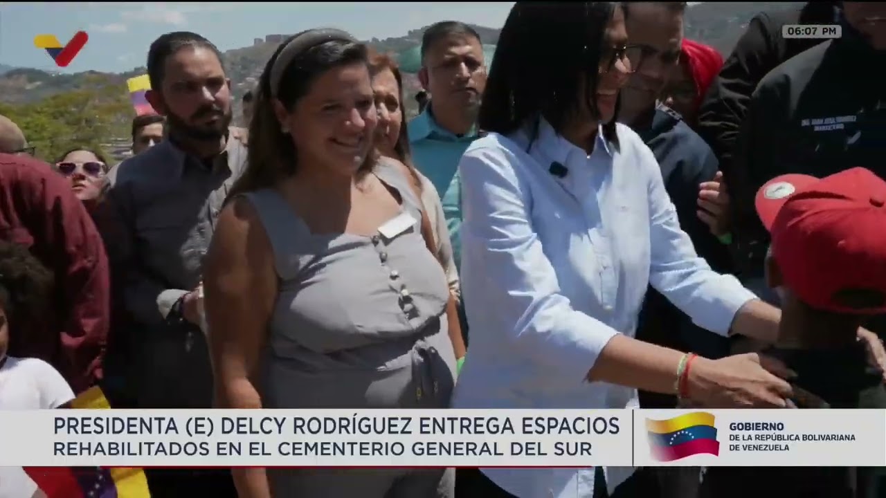 Delcy Rodríguez entrega espacios en el Cementerio General del Sur, 23 marzo 2026