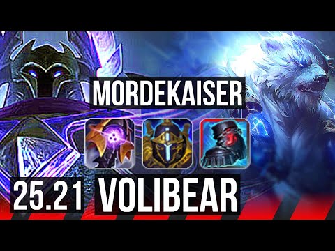 MORDEKAISER vs VOLIBEAR (TOP) | 6/0/2, Dominating | KR Master | 25.21