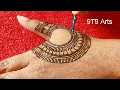 new stylish floral mehndi design for hands by 9t9 arts
