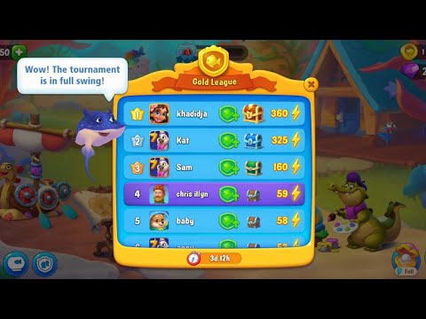 @Fishdom Level 11241. Got 4th Place in Gold League.