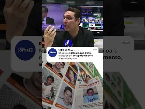 Não existe prazo mínimo para registrar um desaparecimento, afirma delegado #shorts