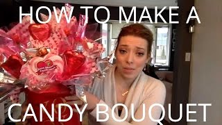 How To Make a Candy Bouquet Arrangement - EASY DIY GIFT IDEAS