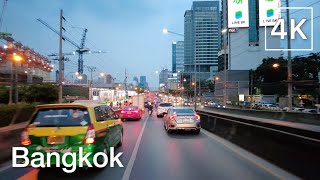 [4K] Downtown Bangkok Night Drive - Rama Ⅳ Road | 8/MAR/2022 | Motorcycle Tour