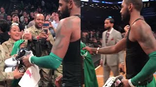 Soldiers Shocked When NBA Star Gifts Them With Jersey and Sneakers at Game