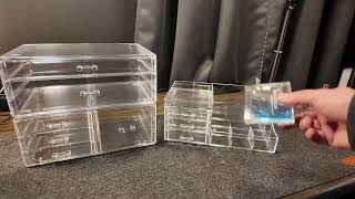 Small Space Vanity Solutions: Yieach 3 Pack Clear Makeup Organizers
