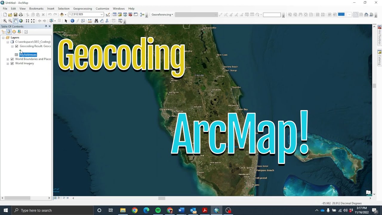 Simple Geocoding in ArcGIS ArcMap