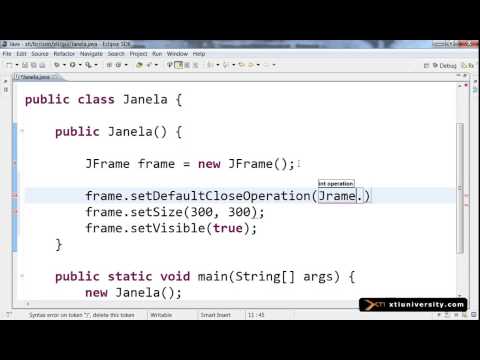 Universidade XTI - JAVA - 074 - GUI, Introdução JFrame