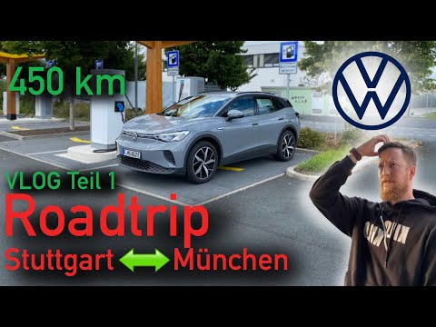 VW ID.4 Pure Performance Basismodell | ROADTRIP Stuttgart München Teil 1 | VLOG | CHRIS GRNWLD