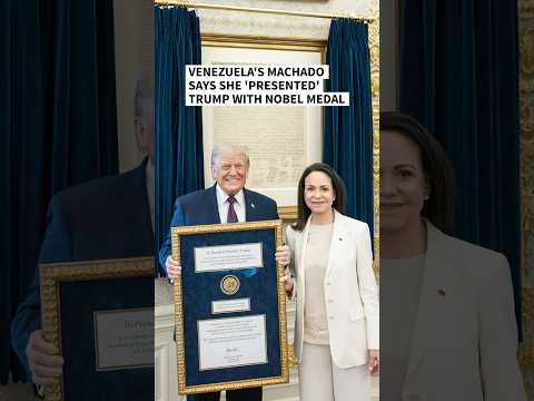 Video Thumbnail: Venezuela's Machado says she 'presented' Trump with Nobel medal | AFP