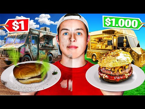Eating at Cheap VS Expensive Food Trucks!