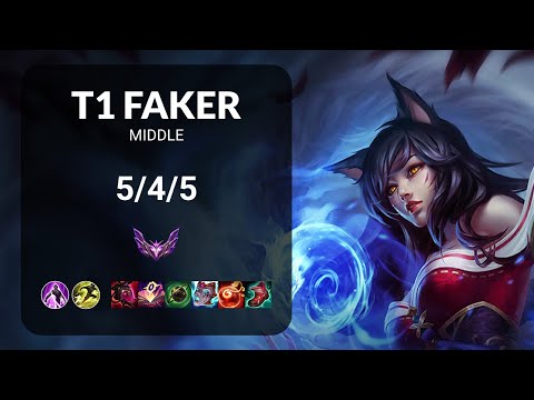 T1 Faker Ahri vs Sylas MIDDLE - KR MASTER Patch 15.6