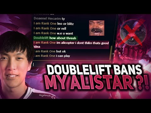 DOUBLELIFT BANNED MY ALISTAR AND FORCED ME TO FIRST TIME THRESH... THEN THIS HAPPENED.