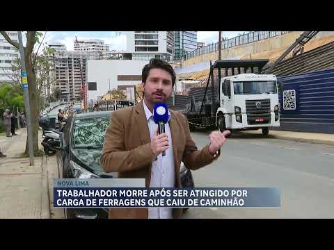 Trabalhador morre em Nova Lima após ser atingido por carga de ferragens que caiu de caminhão