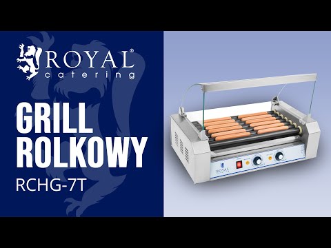 Video - Roller grill - urządzenie do hot-dogów - 1400 W - 12 parówek