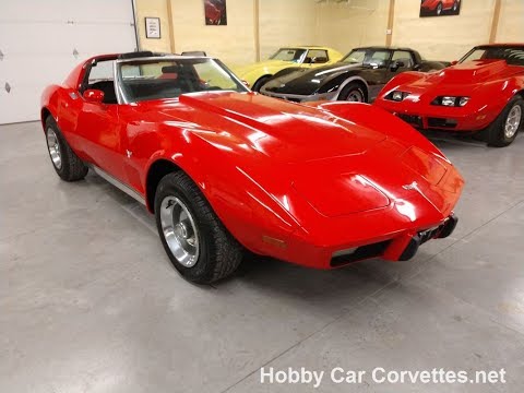 1977 Red Corvette T Top Black Int Video