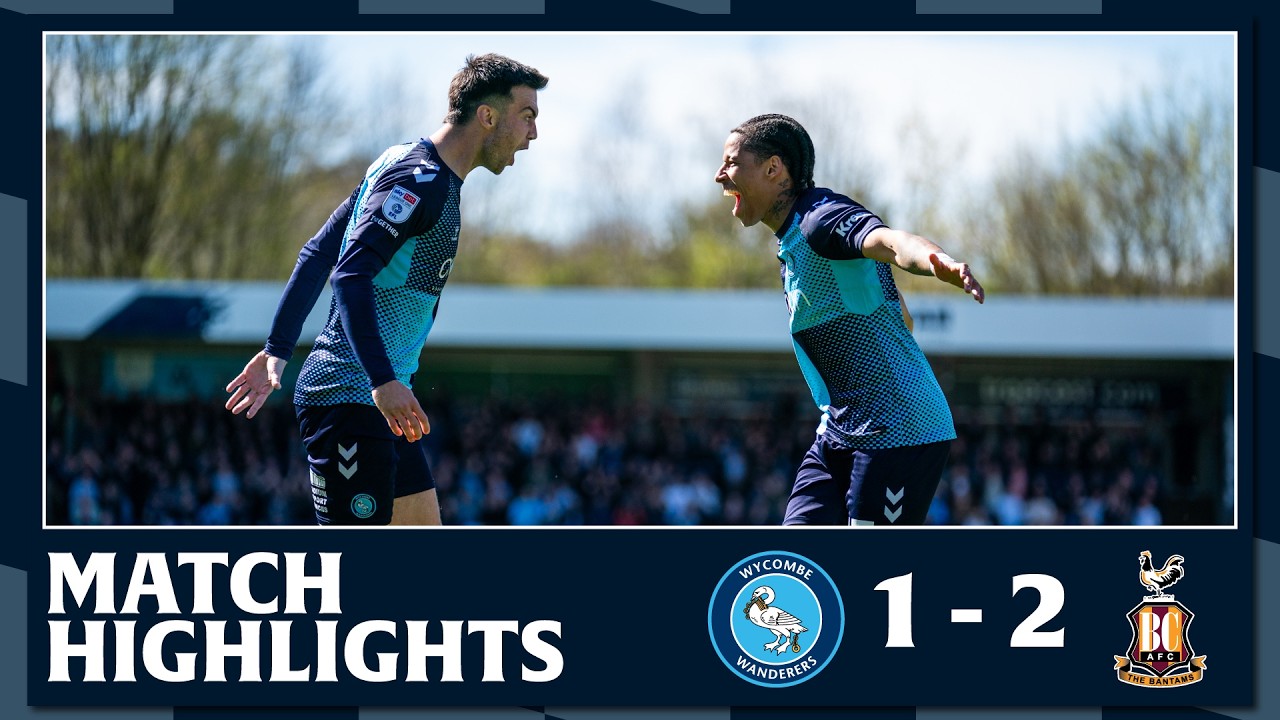 Wycombe Wanderers vs Bradford City Highlights