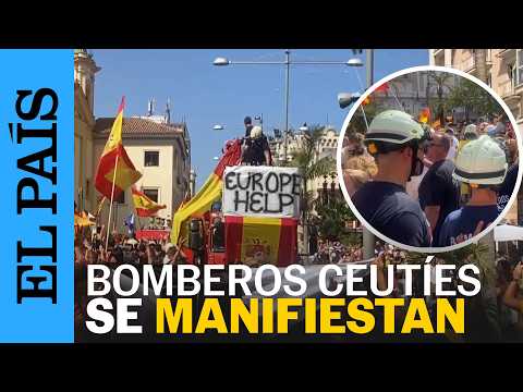 CIENTOS de CEUTÍES respaldan este lunes una CONCENTRACIÓN convocada por los BOMBEROS | EL PAÍS