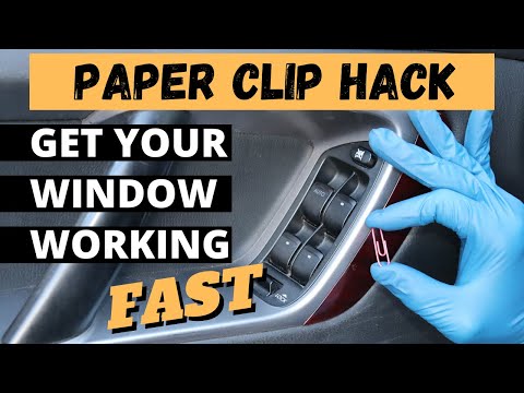 How to fix a stuck car window (window wont go up) Paper clip hack