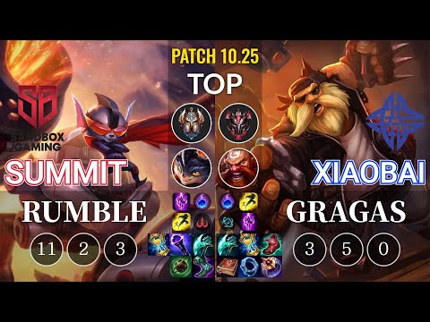 SB Summit Rumble vs ES Xiaobai Gragas Top - KR Patch 10.25