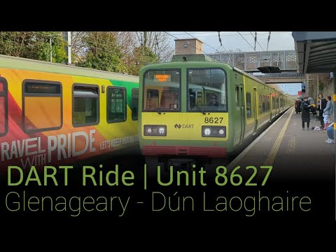 Ride Onboard IÉ DART 8520 class number 8627 | Glenageary - Dún Laoghaire.