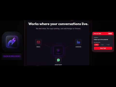 Nudge: The Smartest Follow-Up Tool for Gmail, LinkedIn & WhatsApp