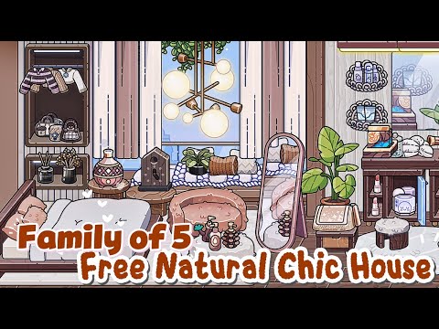 FREE Natural Chic House for Family of 5 🍫🌿 | Avatar World House Design