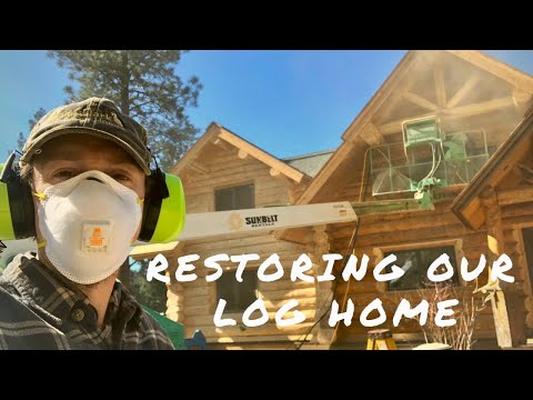 Restoring Our Log Home - Remodel and Media Blasting