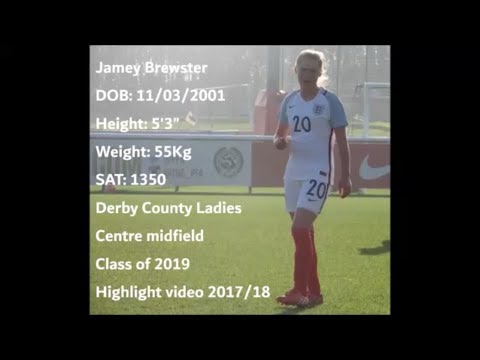 Jamey Brewster class of 2019 midfielder soccer scholarship highlight video 2017/18