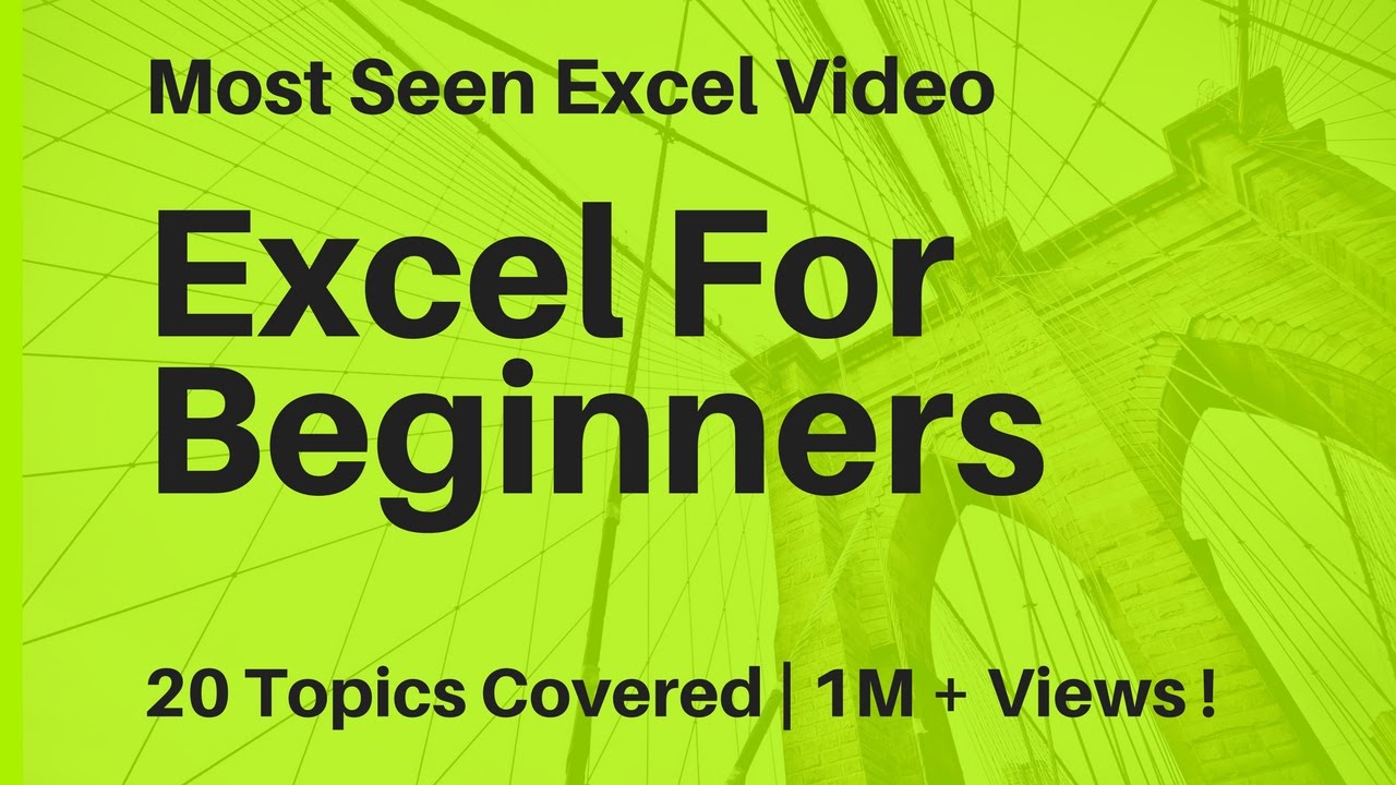 Learn Basic Excel Skills For Beginners || Part 1