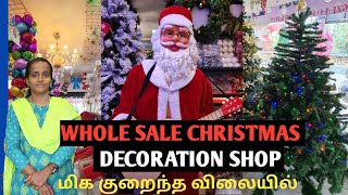 CHRISTMAS 2021 | Christmas Decorations Shopping | Parrys Chennai | VLOG  Tamil