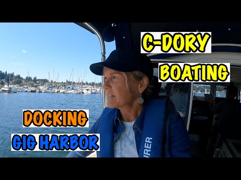 C-DORY BOATING INTO GIG HARBOR PACIFIC NORTHWEST