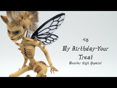 Mein Geburtstag – Deine Freude / Die Knochenfee OOAK Monster High Repaint