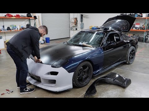 We fit CHEAP body panels on an RX-7 | Budget Rotary