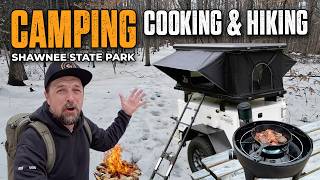 Solo Winter Camping in Ohio | Snowy Rooftop Tent Camp at Shawnee State Park