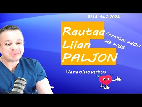 214 Liikaa rautaa elimistössä