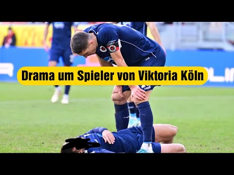 Drama im Spiel Viktoria Köln gegen Regensburg Spieler Simon Handle am Boden!! #köln #SimonHandle