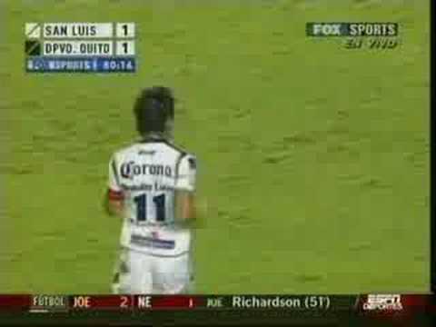 San Luis vs Deportivo Quito golazo de Braulio Luna Copa Sudamericana Partido de Ida