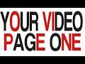 Online Video Production Your Video Ad Page One