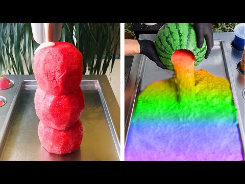 Satisfying ICE Cream #49 🍉 Three Layer WATERMELON Fruits For Today 🍉 Best IceCream