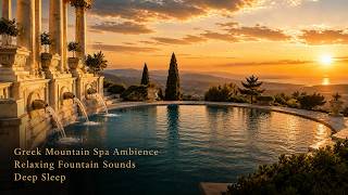 Luxury Greek Mountain Spa Ambience 🏛️ Relaxing Fountain Sounds for Dee