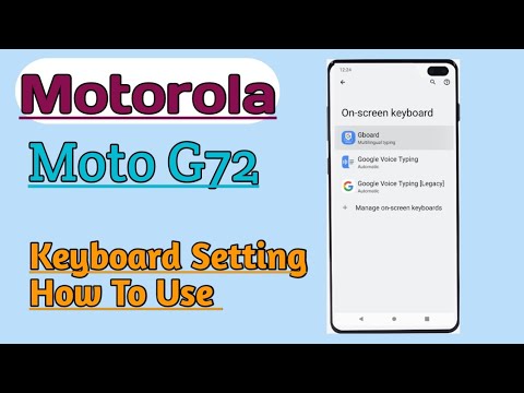 Motorola Moto G72 || How To Use Keyboard Setting