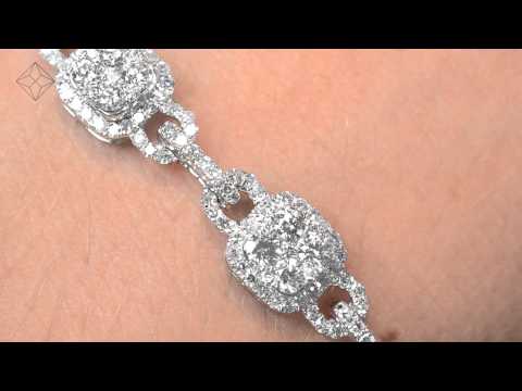 J3354 - Gorgeous 5ct & 18K White Gold Diamond Bracelet