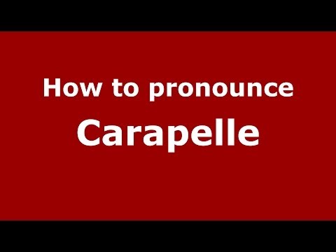 How to pronounce Carapelle (Italian/Italy) - PronounceNames.com