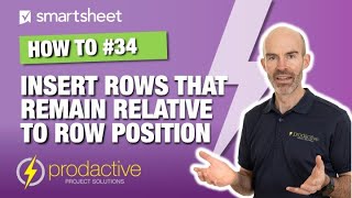 Smartsheet demo to insert row numbers that remain relative to the row position