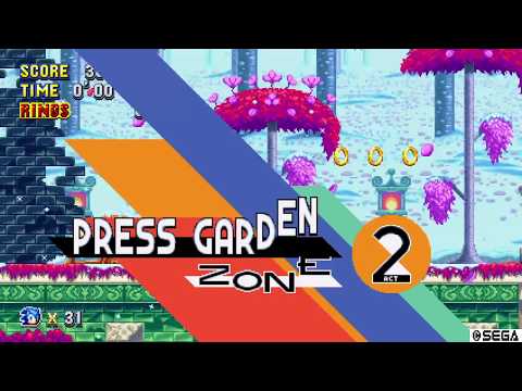 Sonic Mania - Press Garden Zone Act 2 Special Stage Rings
