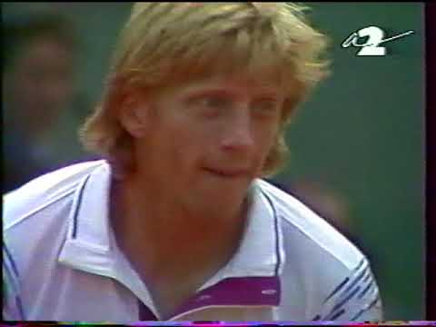 Henri Leconte vs Boris Becker French Open 1988 4th round PART 6