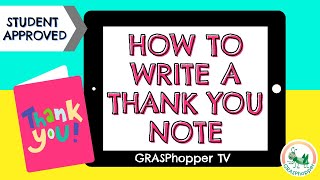 How to Write a Thank you Note for Kids in English