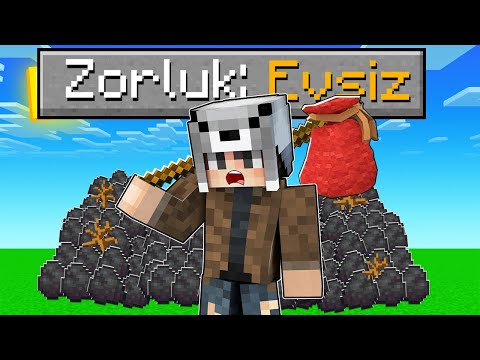 EVSİZ ZORLUK SEVİYESİ 😱 - Minecraft
